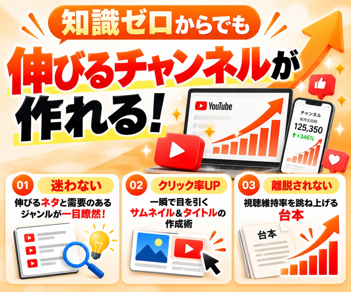初心者でも簡単！YouTubeでの勝ち方を教えます 知識ゼロからYouTubeで伸びる秘訣を徹底解説！ イメージ3