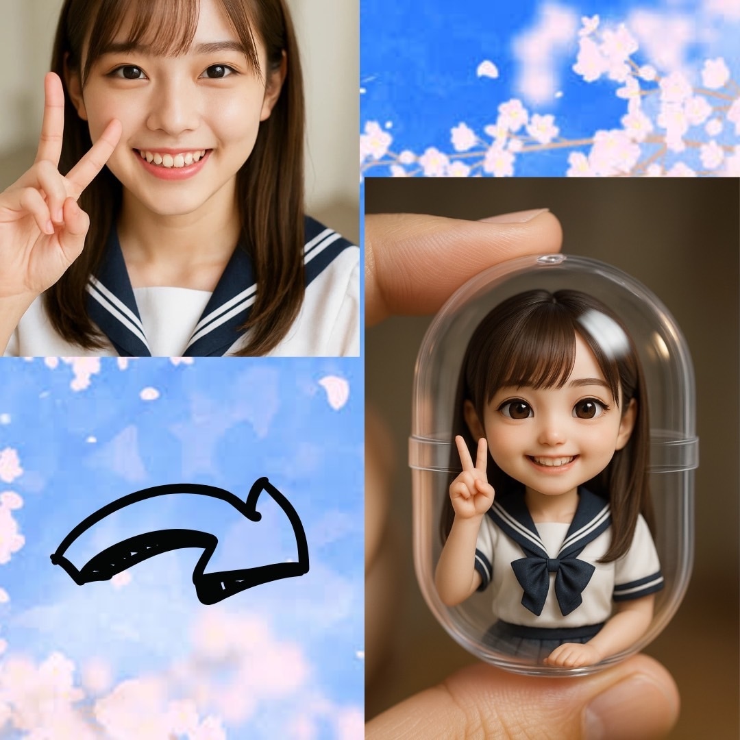 世界に一つのミニチュア画像を作ります 大切な瞬間を、ガシャポンサイズのときめきに。 イメージ3