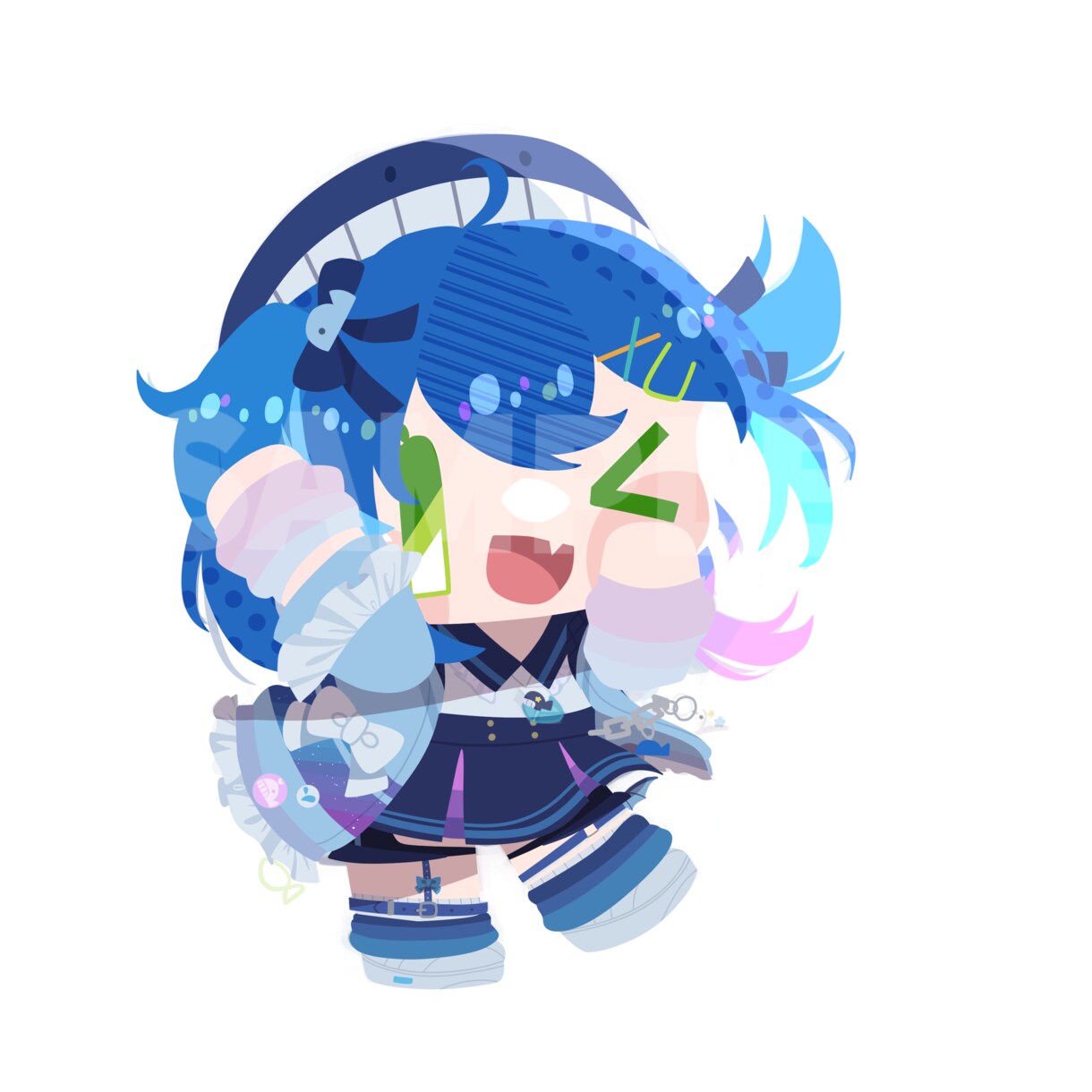 アイコンに！2頭身デフォルメイラストお描きします 商用利用可！あなたのキャラをむにむにで可愛くしてみませんか？ イメージ3