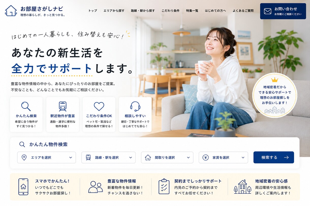 不動産会社の集客につながるHPを制作します 物件情報を自社更新｜ワードプレス・スマホ・SEO対応 イメージ5