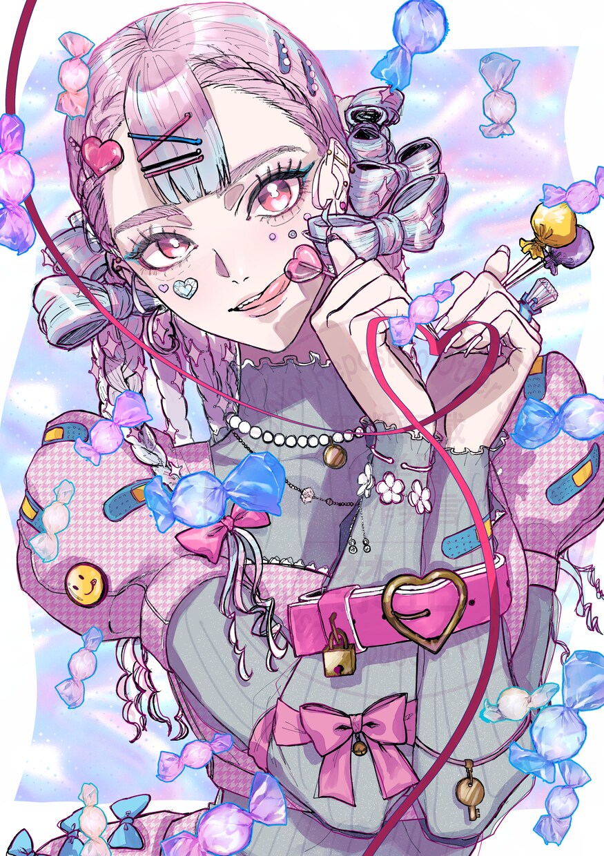 輝くような美しい一枚絵を描きます キラキラとした絵柄の一枚絵を描きます。 イメージ3