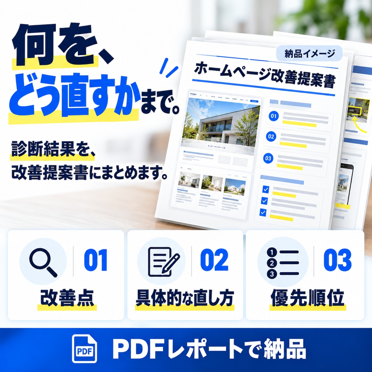 ホームページを診断し具体的な改善案を提案します 作り直す前に、問い合わせ導線と直す優先順位を整理 イメージ2