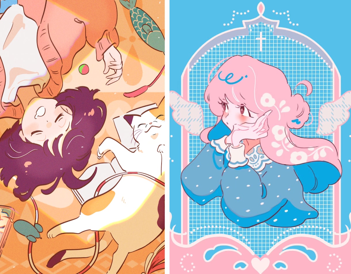 お洒落なイラスト、モーションアニメ描きます 無料修正3回で安心⊿配信や挿絵や似顔絵等にも イメージ7