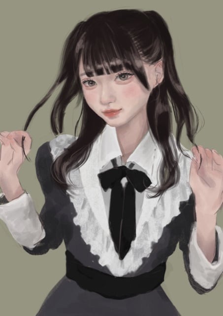 女の子の似顔絵描きます 厚塗り風の女の子の似顔絵描きます！ イメージ1