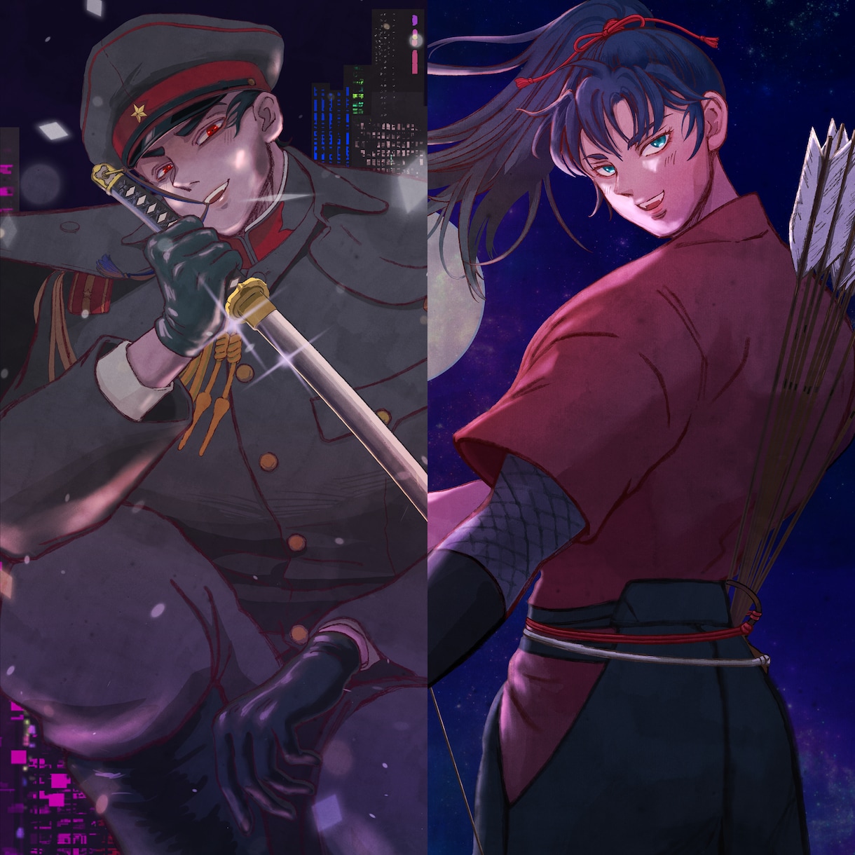 ご希望のイメージを丁寧に描きます 特別価格で◆軍装◆和装◆雰囲気のある絵作りが得意です イメージ1