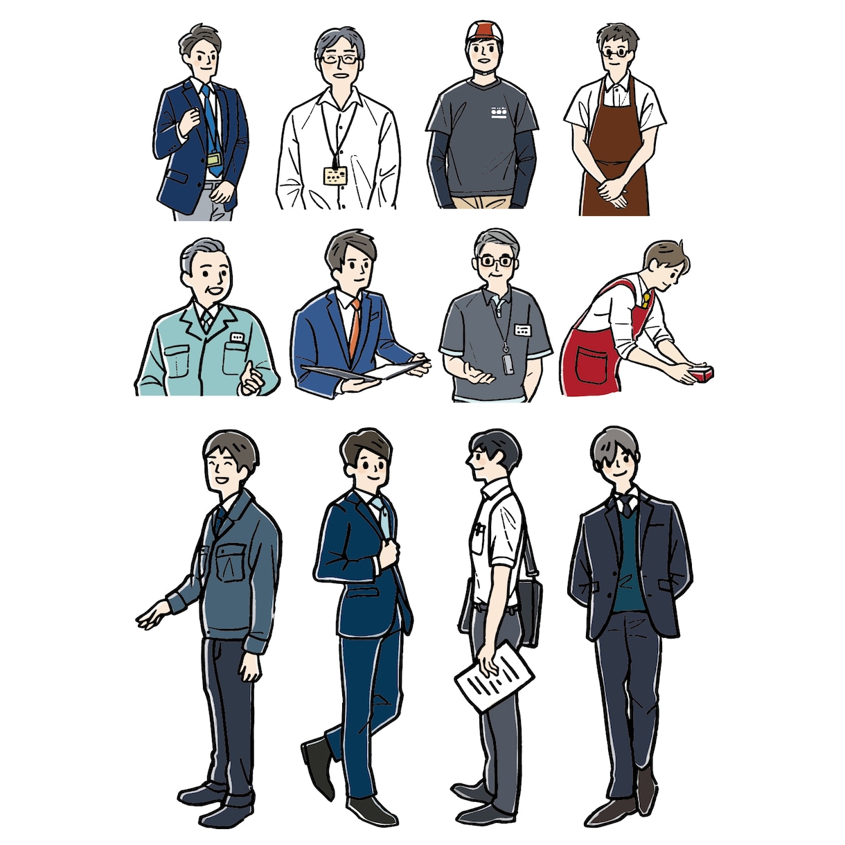 ビジネスシーンに使える手描きシンプル似顔絵描きます どんな場面でも使いやすい似顔絵で、企業アピールしませんか☆ イメージ3
