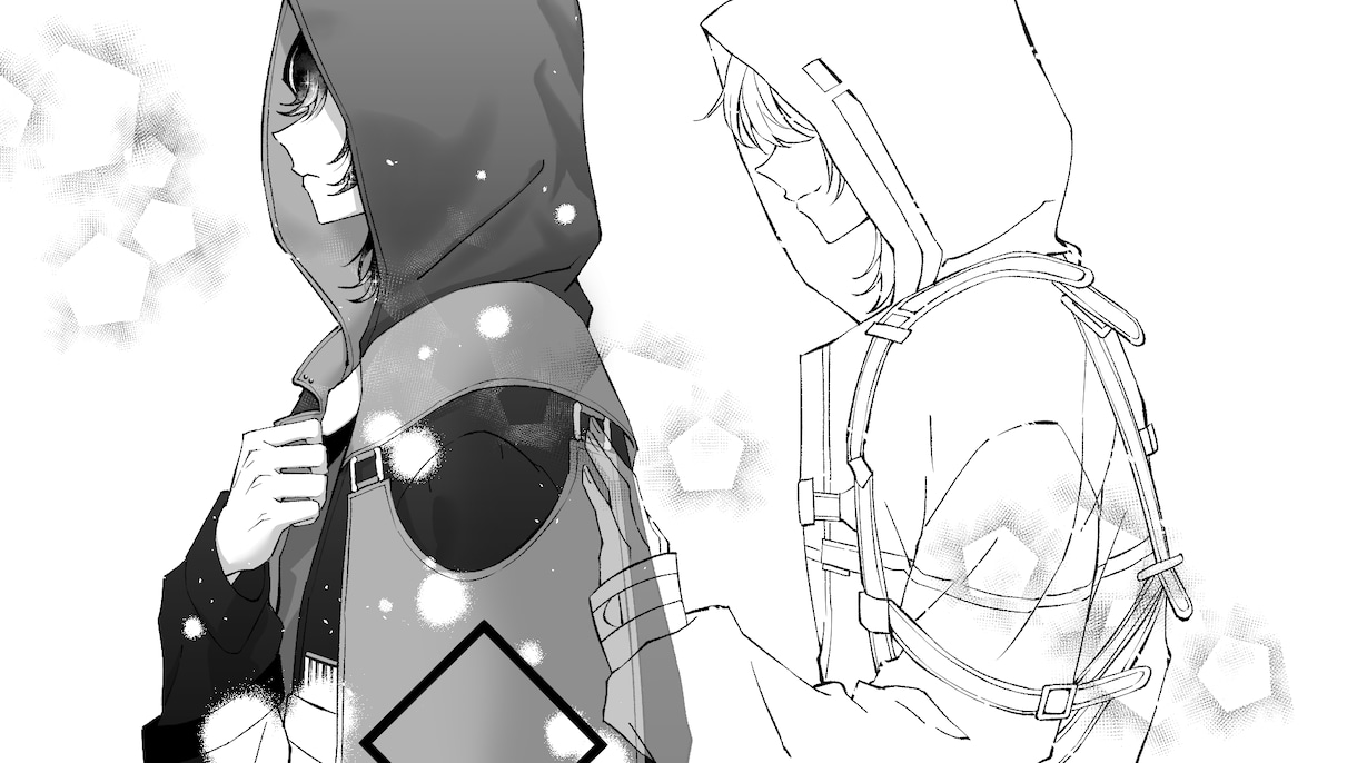 モノクロ漫画制作します オリジナルキャラクターの漫画制作します イメージ2