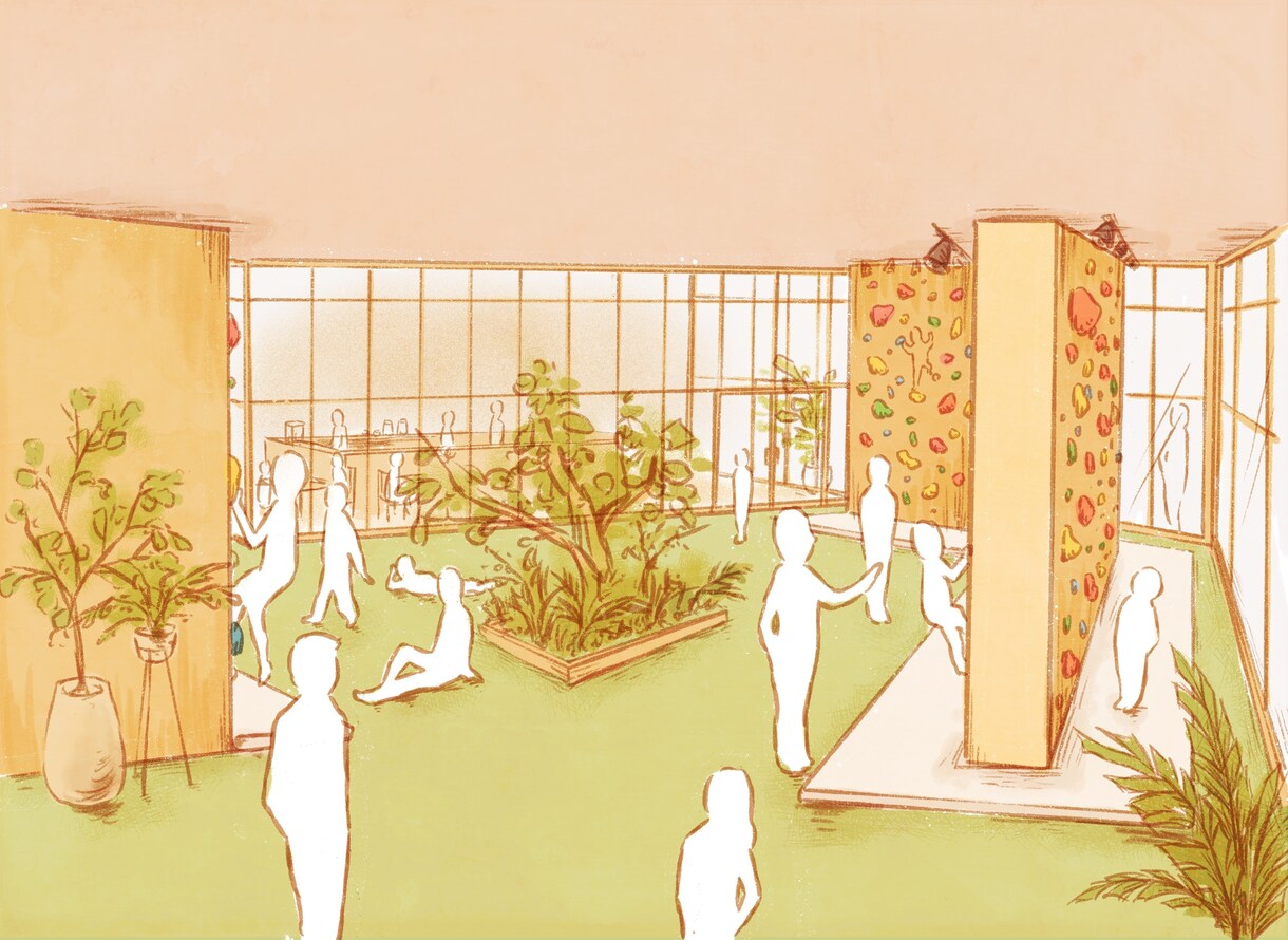 手描きのあたたかい建築スケッチパース描きます 写真とは違う味のあるパースで空間のイメージをわかりやすく！ イメージ2
