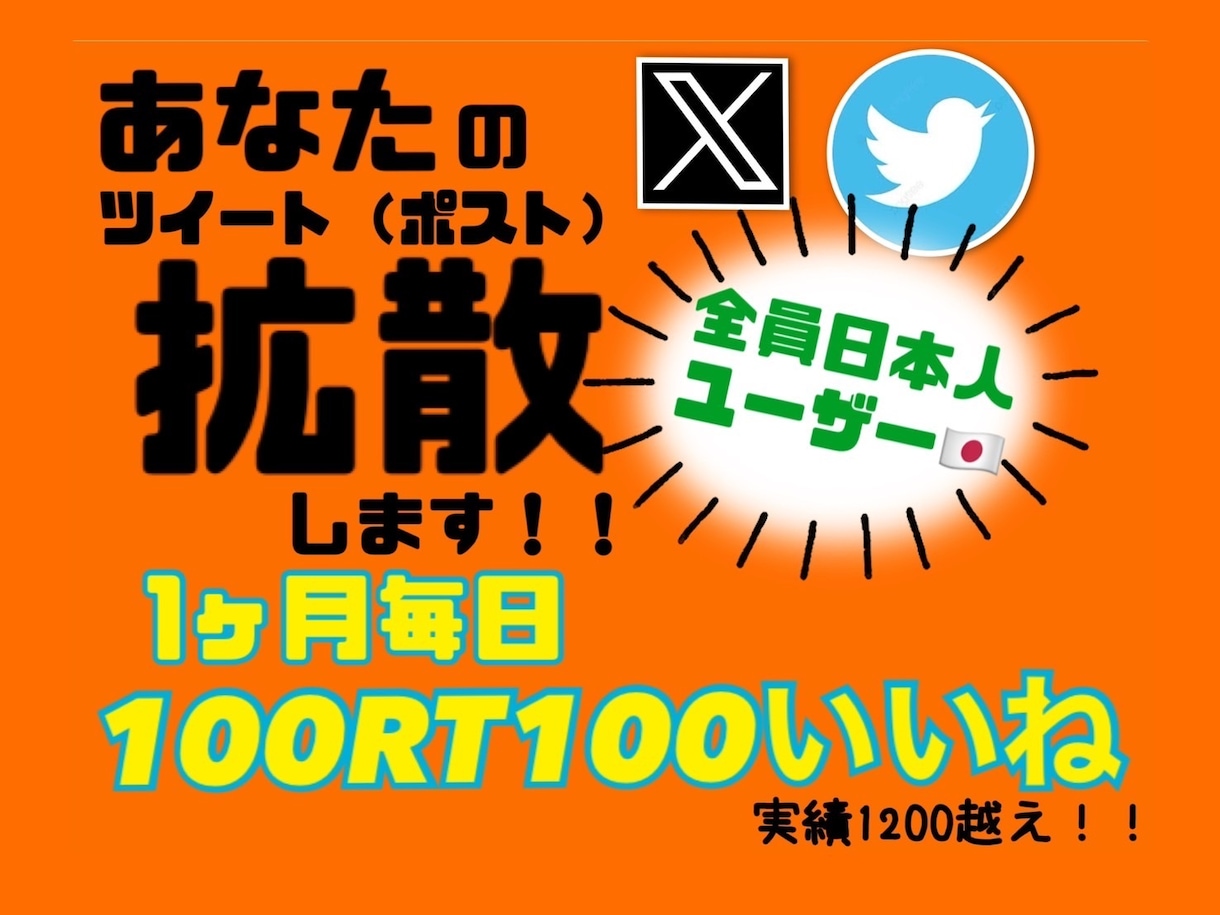 1か月毎日100RT100いいねにします 宣伝したいツイートを1ヶ月間！ イメージ1