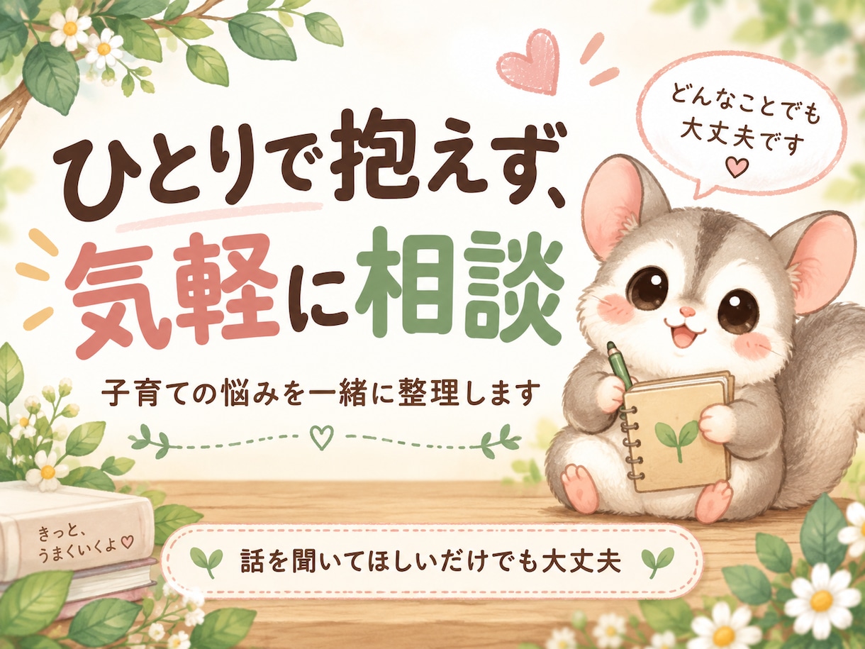 子育ての悩みを3児の母が一緒に整理します 怒ってしまう・兄弟げんか・育児のモヤモヤをお聞きします イメージ2
