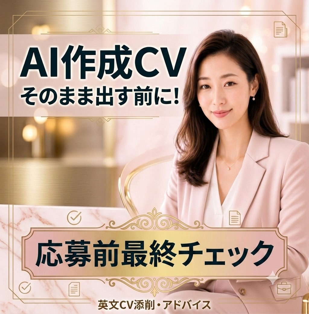 ChatGPT等AIで作成した英文CVを添削します 英文レジュメAI感をなくし"応募できるレベル"まで整えます。 イメージ1