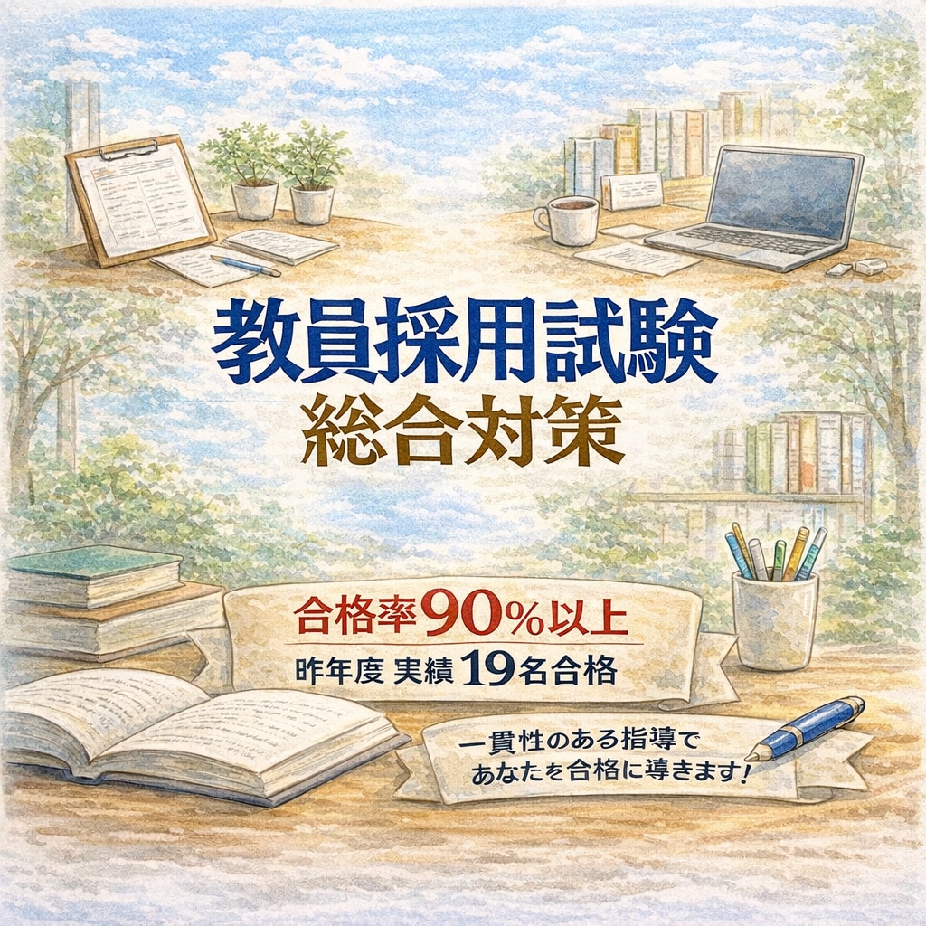 教員採用試験総合対策☆圧倒的合格率で導きます 面接・小論文・ES等に書くべきあなたの強みを見抜きます！ イメージ1