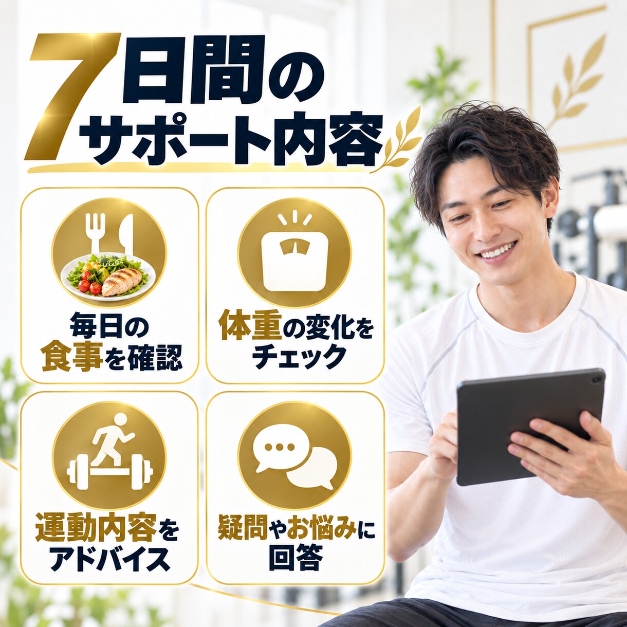 7日間あなたのダイエットを支えます 毎日の食事・体重・運動をプロが丁寧に確認します！ イメージ2