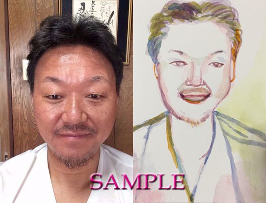 おしゃれな水彩画の似顔絵作成します 「癒される」「優しい」絵と言われる画家の描く似顔絵です。 イメージ3