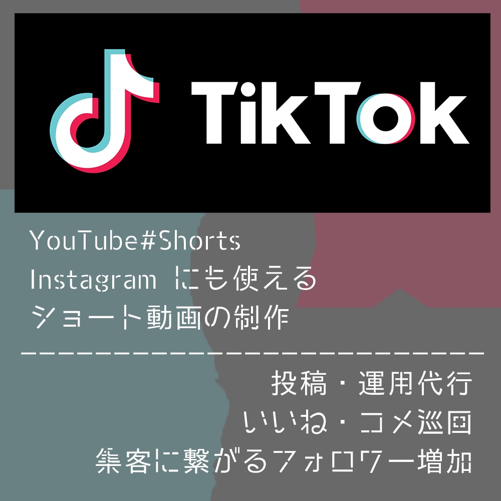 TikTok｜動画制作～集客運用までサポートします トータルサポートから必要な時に必要なサポートまで魂を込めて イメージ2