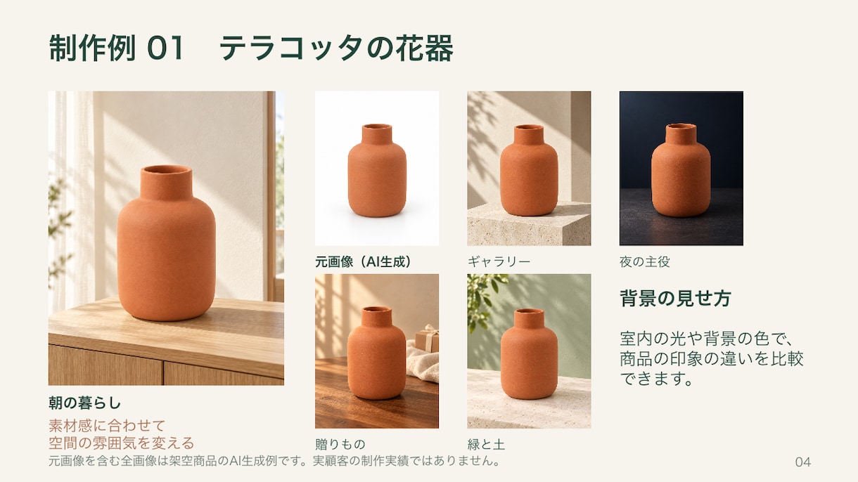 AIで生活雑貨の商品写真の背景を作ります 1商品5枚｜EC・SNS用の場面写真を制作 イメージ2