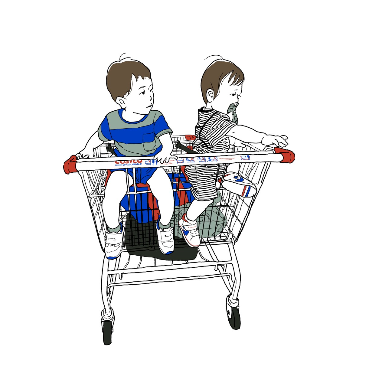 ステッカーにしたい！シンプル線画似顔絵お描きします 2名まで基本料金！服装ポーズ変更OK！記念日、プレゼントに◯ イメージ7