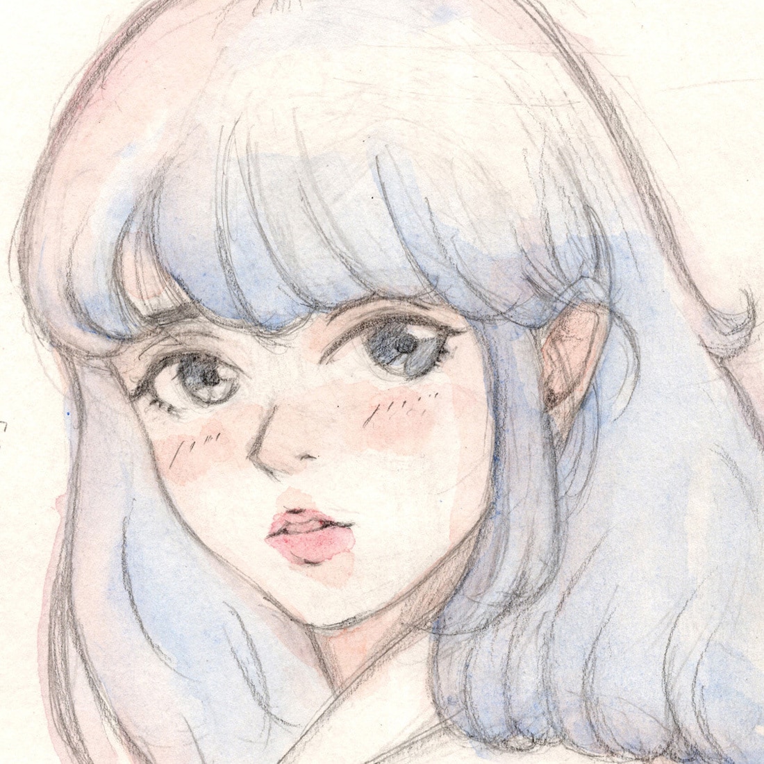 80'sアニメ風！鉛筆+水彩画　描きます 幅広い用途でご利用可能　原画プレゼント(送料無料)も可 イメージ1