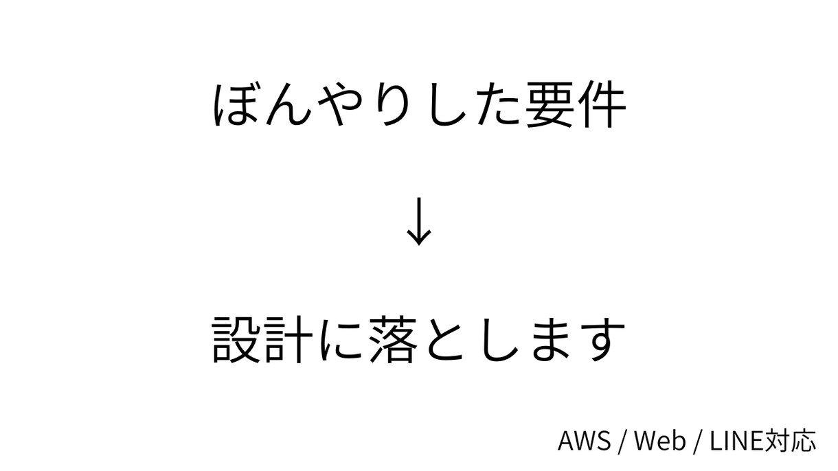 AWS・要件整理｜ぼんやり要件を設計に落とします やりたいことはあるが、どう作るか分からない方へ イメージ1