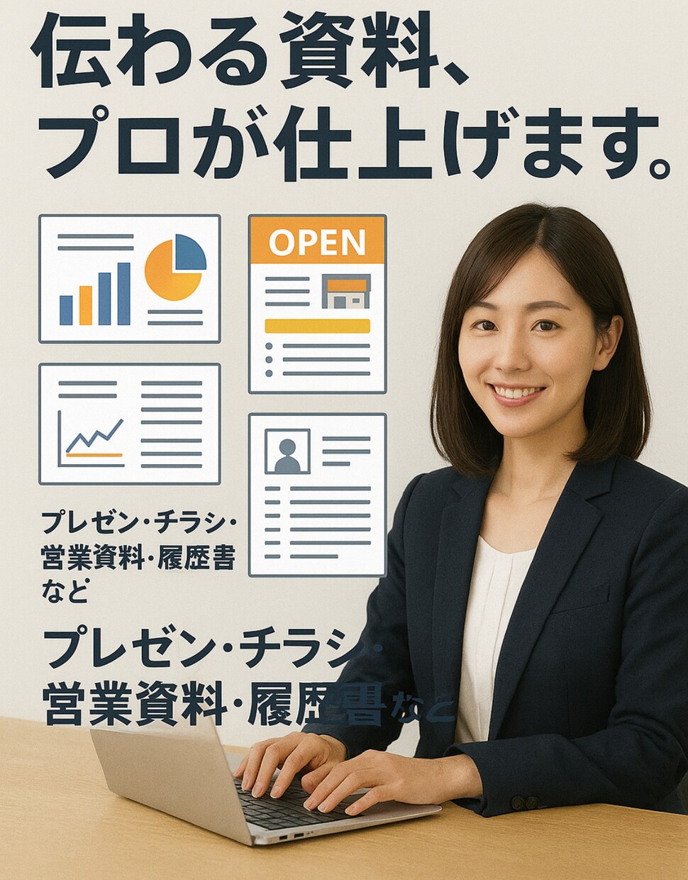 資料作成代行致します プレゼン資料／営業資料／職務履歴／チラシ等 イメージ1
