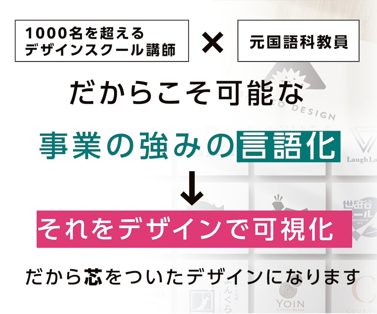 想いを言語化、事業の芯を明確にするロゴを作成します 言葉から設計する、コンセプト重視のロゴ作成 イメージ2