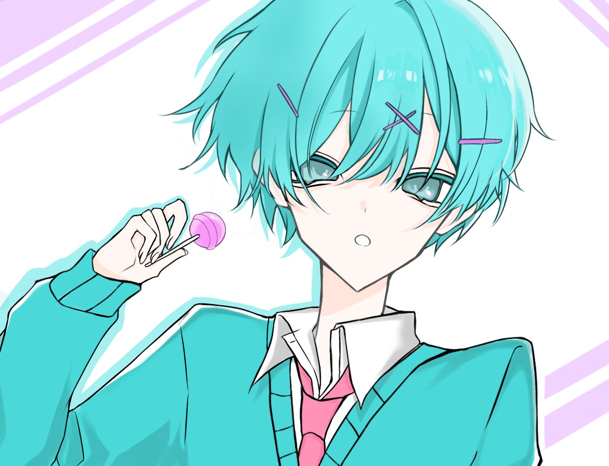 アニメ塗り風のイラスト描きます 商用利用ok!アイコン・ヘッダー・動画用イラストにどうぞ！ イメージ7