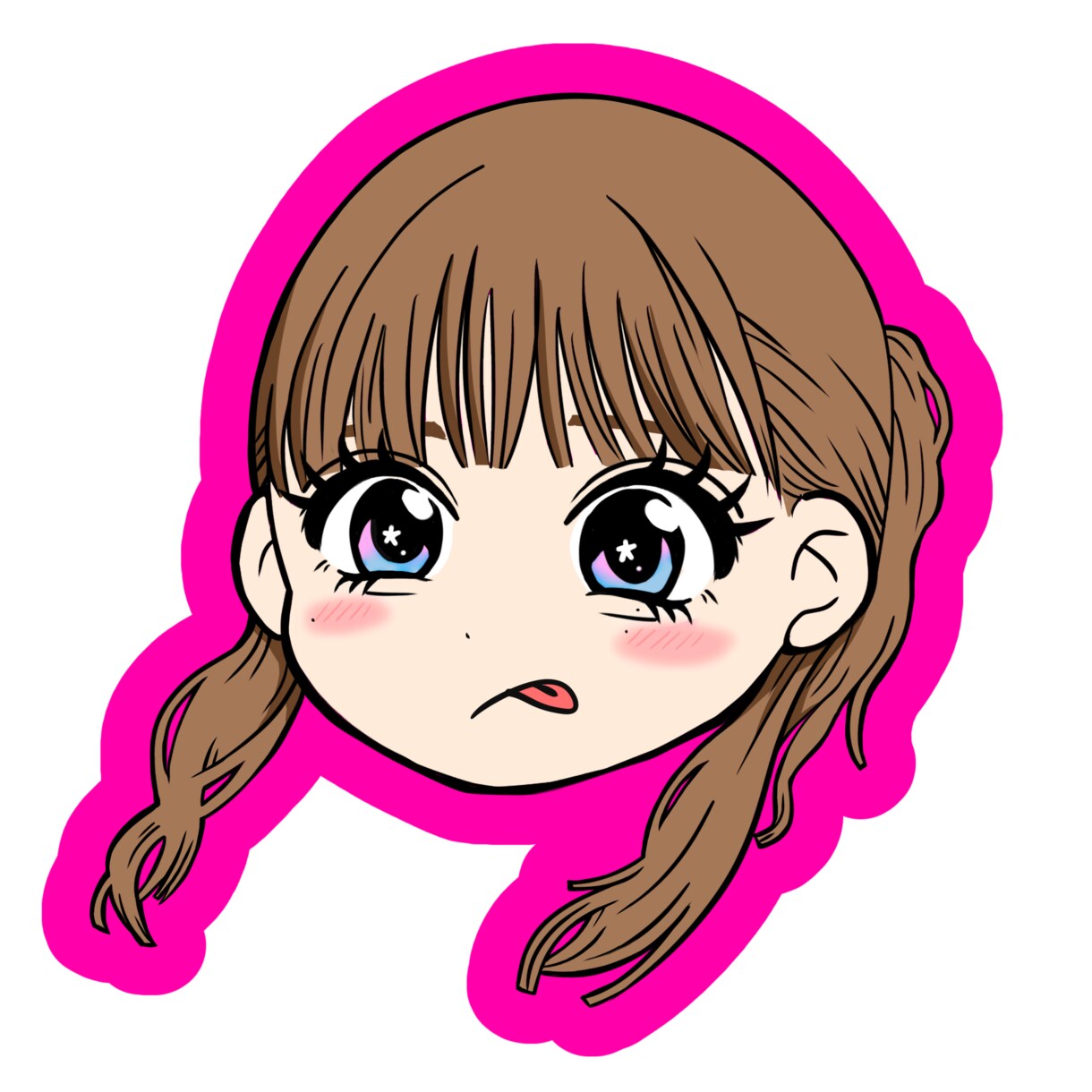かわいいSNSアイコン制作します キラキラおめめであなただけのアイコン描きます イメージ1