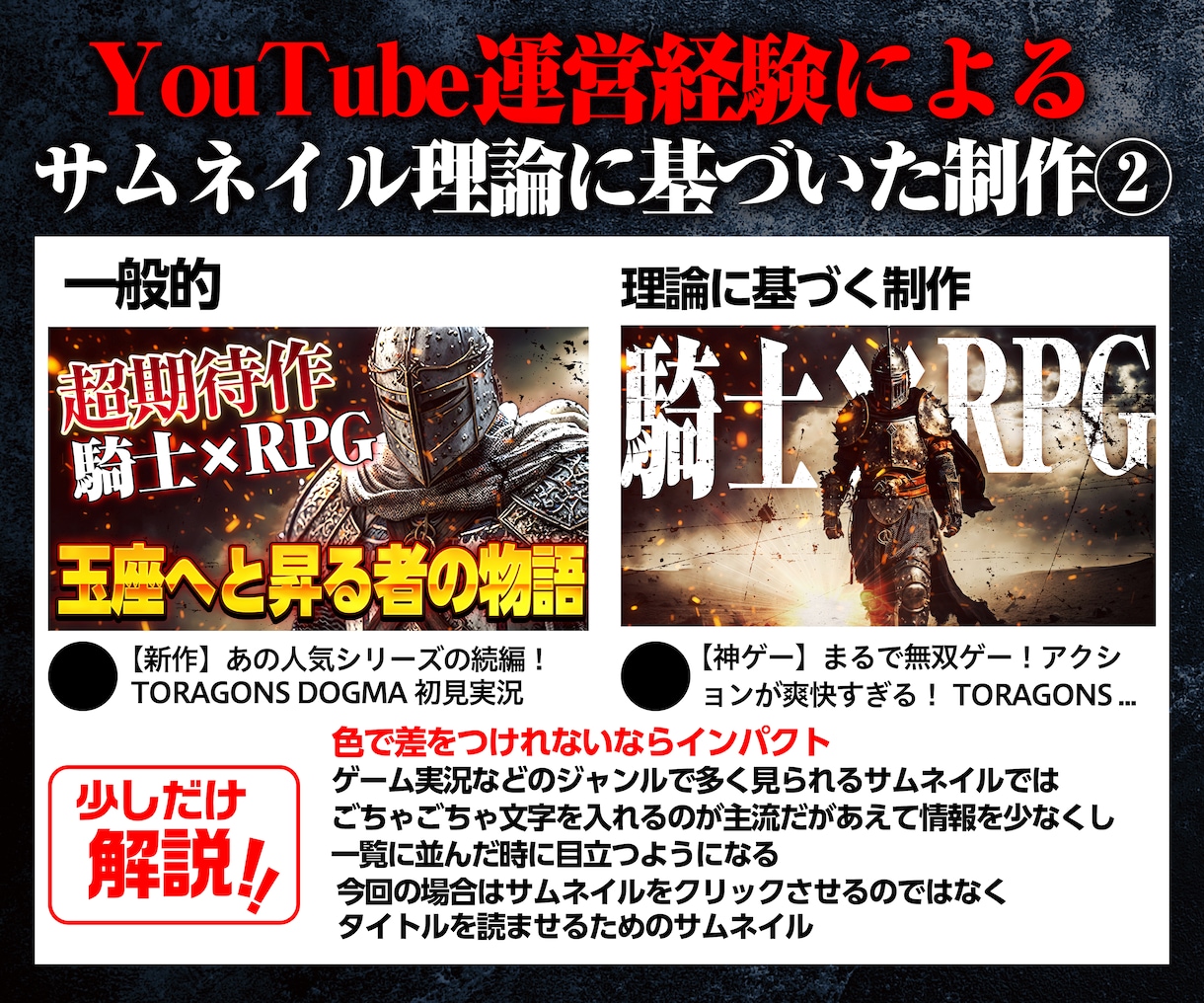 目立つ理論に基づいたサムネイルをプロが制作します YouTube運営経験のある現役デザイナーが作成致します！ イメージ4