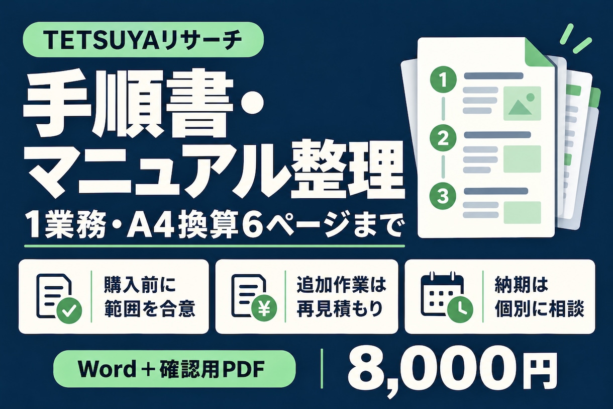 支給メモを読みやすい手順書に整理します 1業務の手順を見出しと順番で整理 イメージ1
