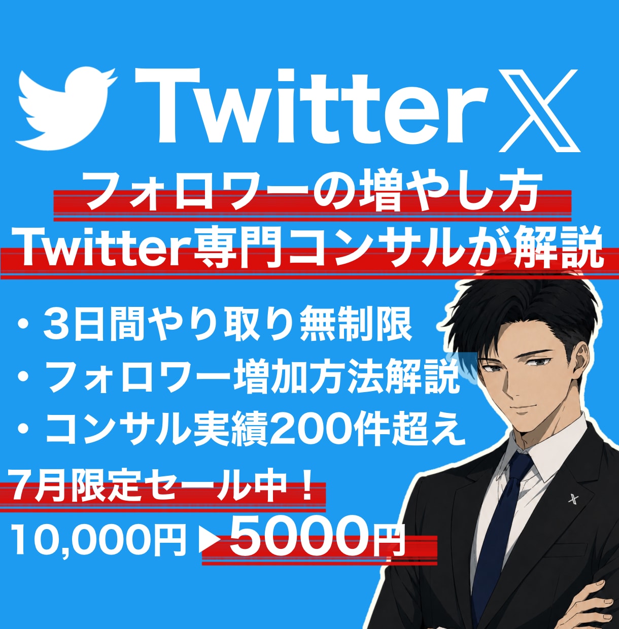 Twitter,Xでのフォロワーの増やし方教えます ご希望の層を的確に狙える専属コンサルの徹底解説！質疑応答◎ イメージ1