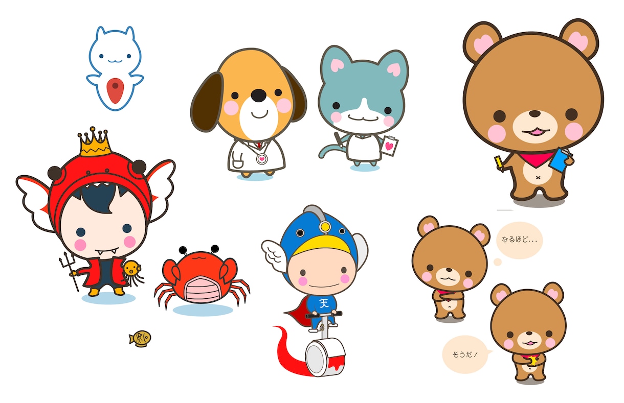 ゆるかわイラスト作成いたします ゆるキャラ、SNS用、いろいろなスタイルで作成可能です！ イメージ7