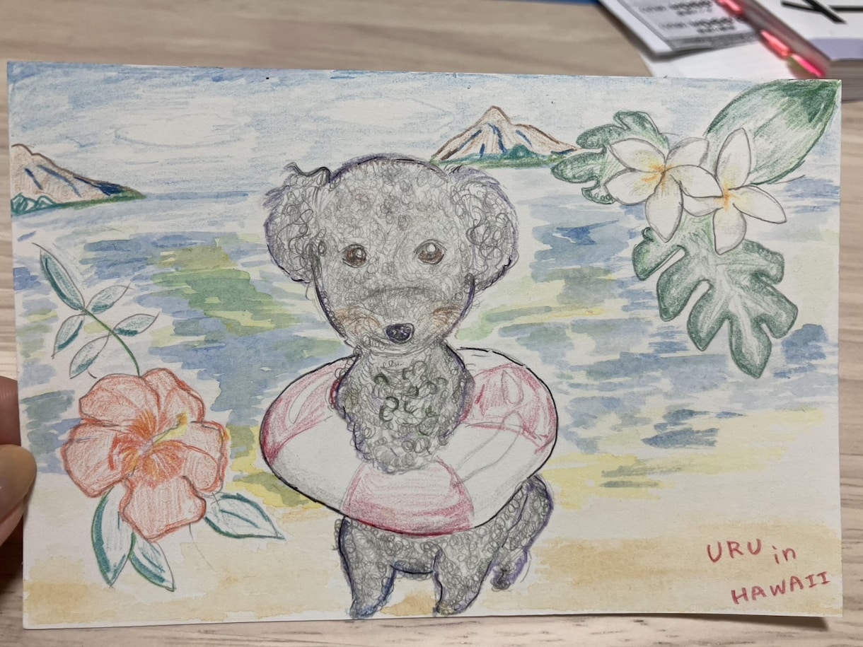 あなたのペットを優しく描きます 色鉛筆と水彩ミックスで優しい雰囲気で描きます イメージ1