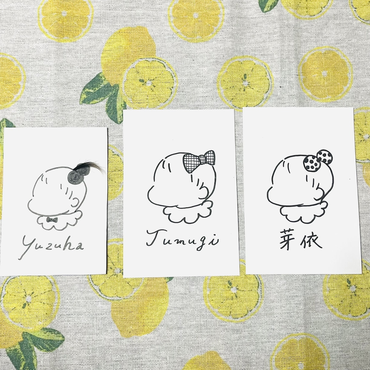 ファーストカットアート作成します 3枚セットで販売、名前は英字などご希望に応じて受け付けます！ イメージ3
