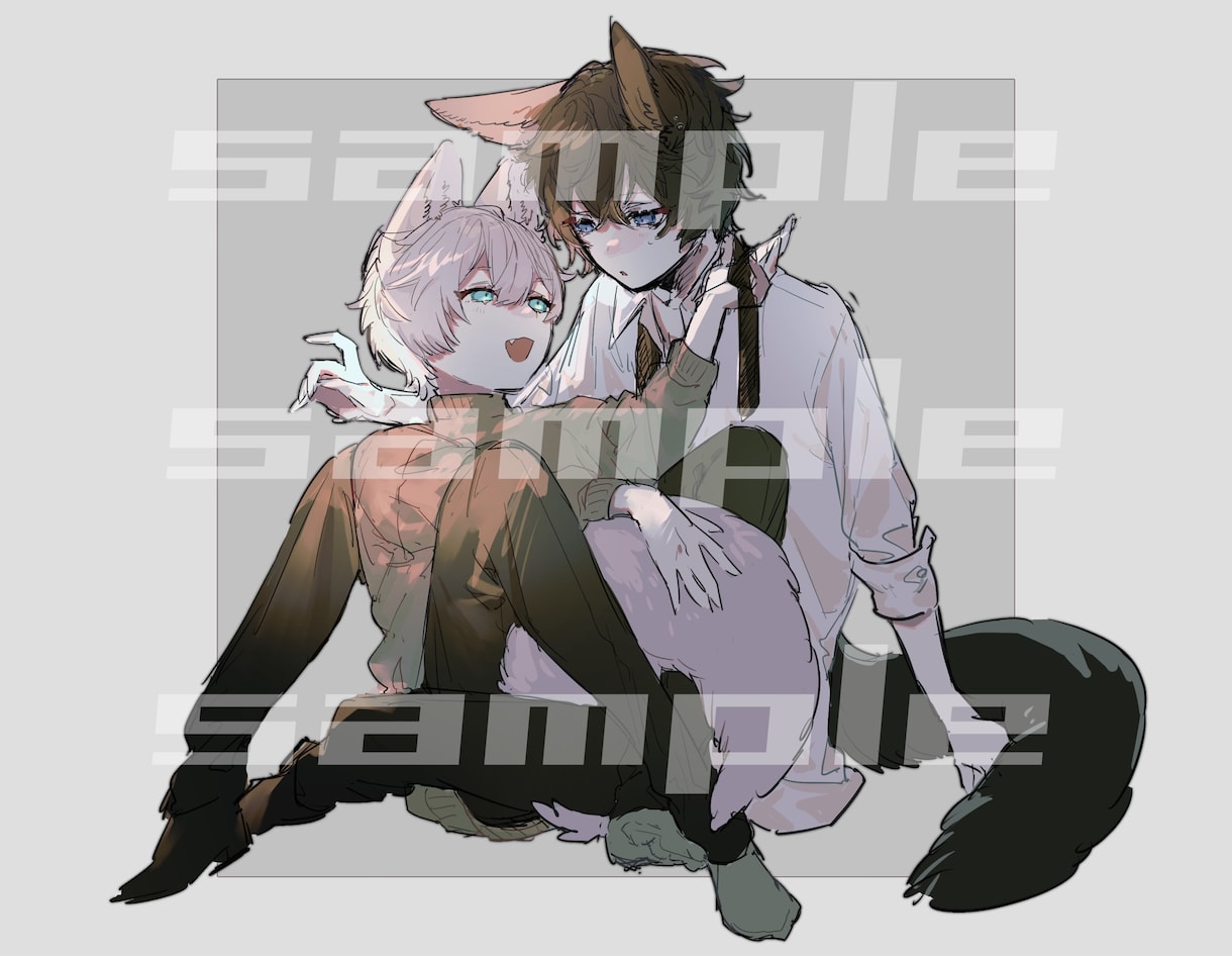 アイコン、イラスト制作致します 10代〜20代の男女/中性的なイラストをお求めの方へ...！ イメージ3