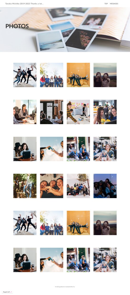 大切な人へ贈るメッセージ＆思い出サイト制作します 送別や誕生日プレゼントに！世界に1つのHPをあげよう！ イメージ4