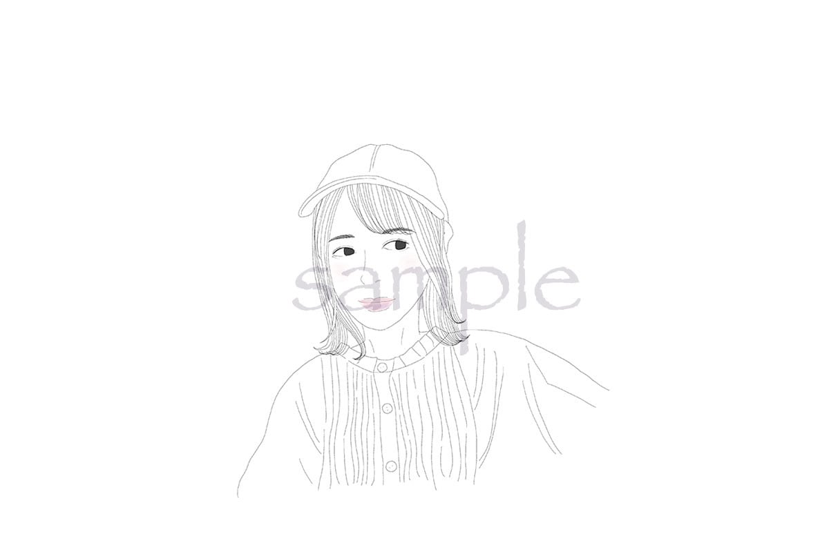 お写真をもとに優しいニュアンスの似顔絵描きます 髪の質感にこだわり、素朴な表情で柔らかい雰囲気に仕上げます。 イメージ5