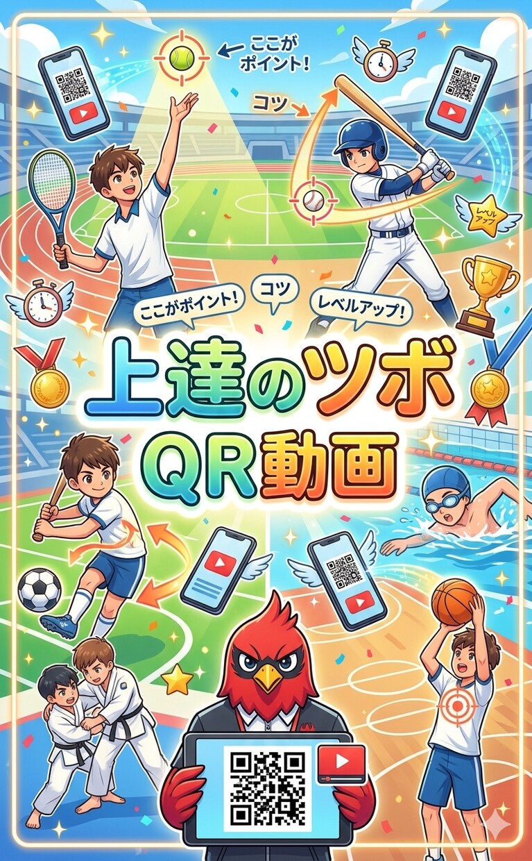 スマホが専属コーチ！QR動画、QR資料を作ります 自主練に最適！QRを読み込めば　上達のツボがすぐ見える イメージ1