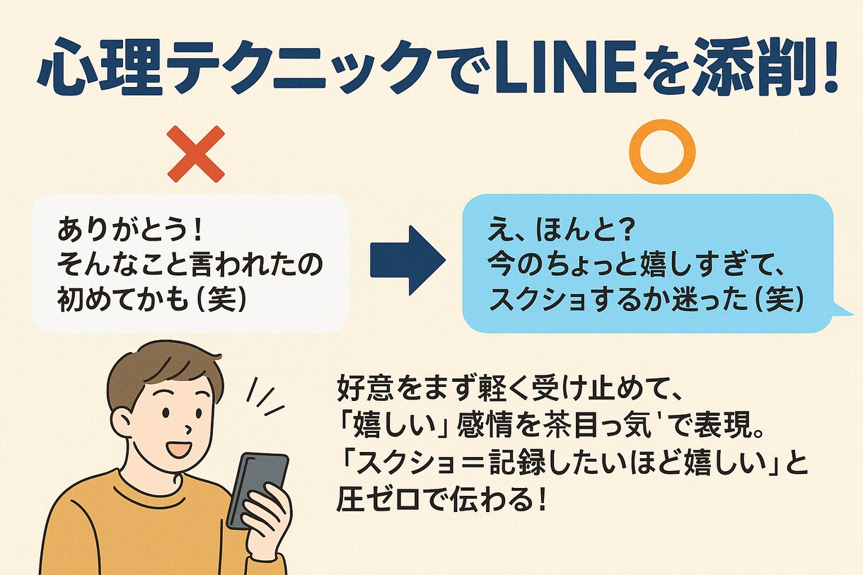 落としたい相手に効くトーク10本添削します 心理テクニックでLINE力を鍛える！ イメージ1