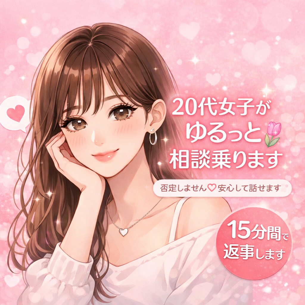 20代女子がゆるっと相談乗ります ちょっと誰かに話したい夜にあなたの味方でいます イメージ1