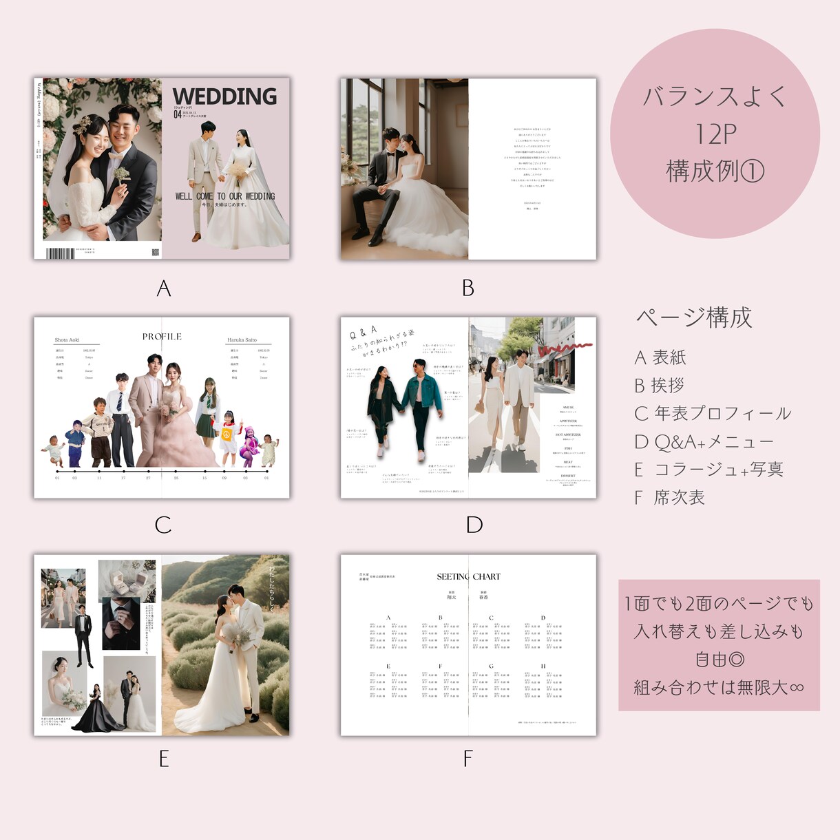 世界にひとつだけのオリジナル表紙つくります 【期間限定モニター割引あり】雑誌風プロフィールブック イメージ3