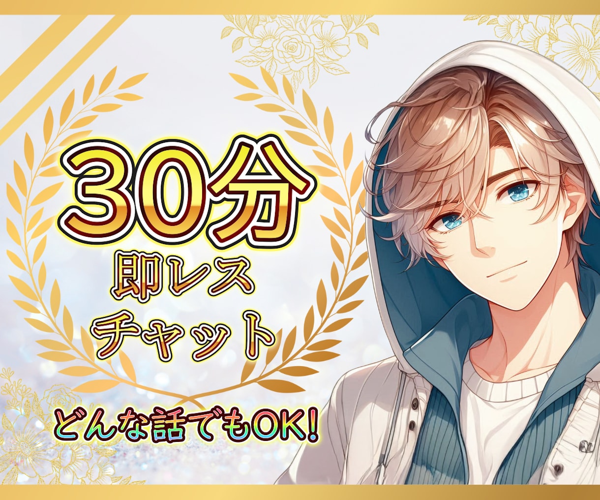 30分LINE感覚でチャットします ✨電話が苦手な方、何でも話聞きます✨　お試しでも大丈夫です！ イメージ1