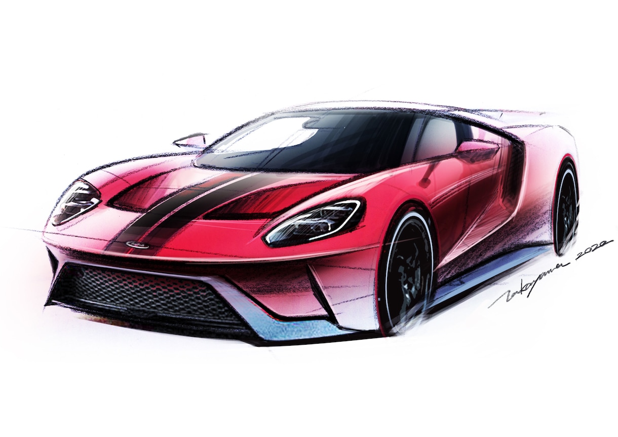 自動車イラスト作成します カーデザイン、カースケッチ、レンダリング風スケッチです イメージ3