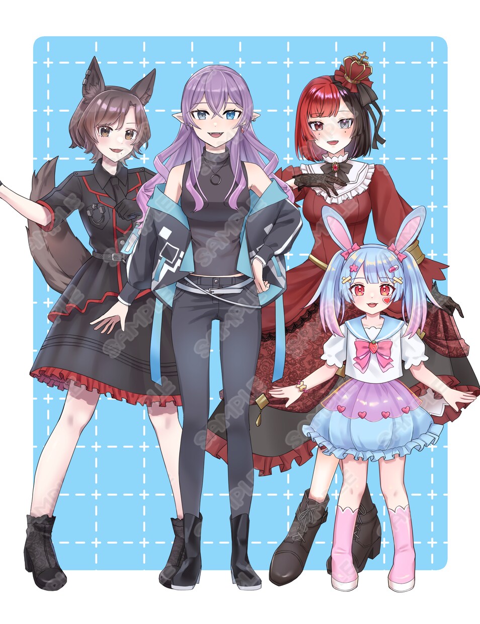 IRIAM,LIVE2D等に使える立ち絵を描きます 様々な配信サイトで使える立ち絵をお描きします イメージ4