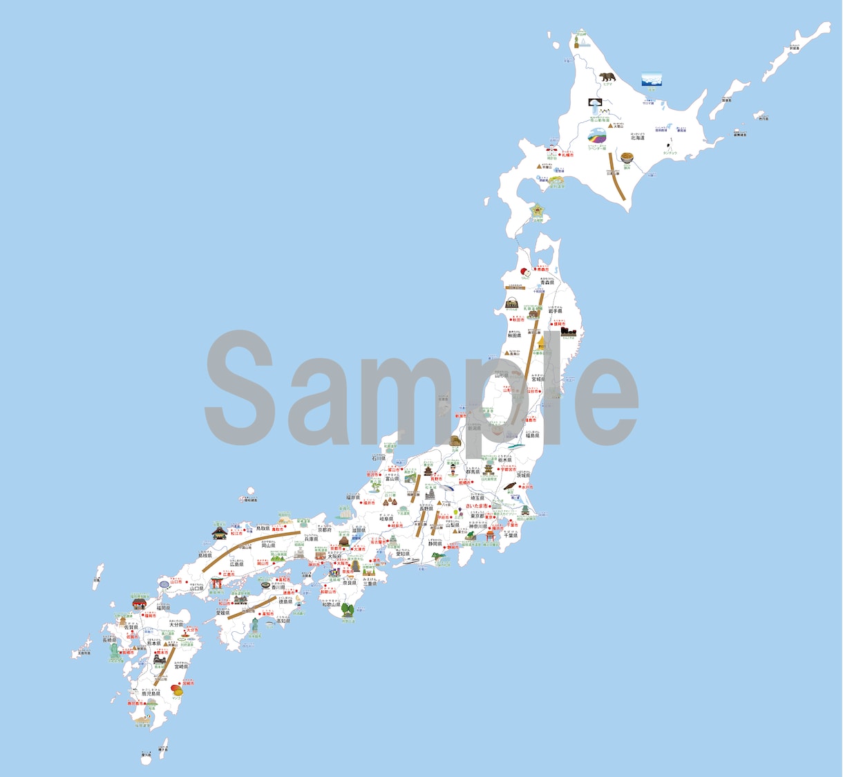 お子さま向けオリジナル地図を作成します 幼児、小学生、中学生、年代に合わせた学習用の地図を作成します イメージ6