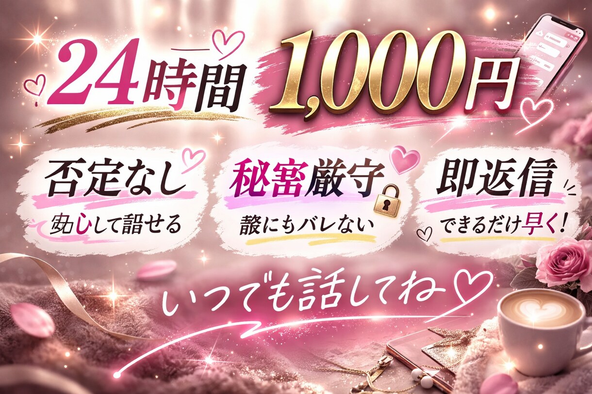 どんな悩みでもOK！若ママが本気で寄り添います 否定なし！どんな内容でも寄り添います!! イメージ1