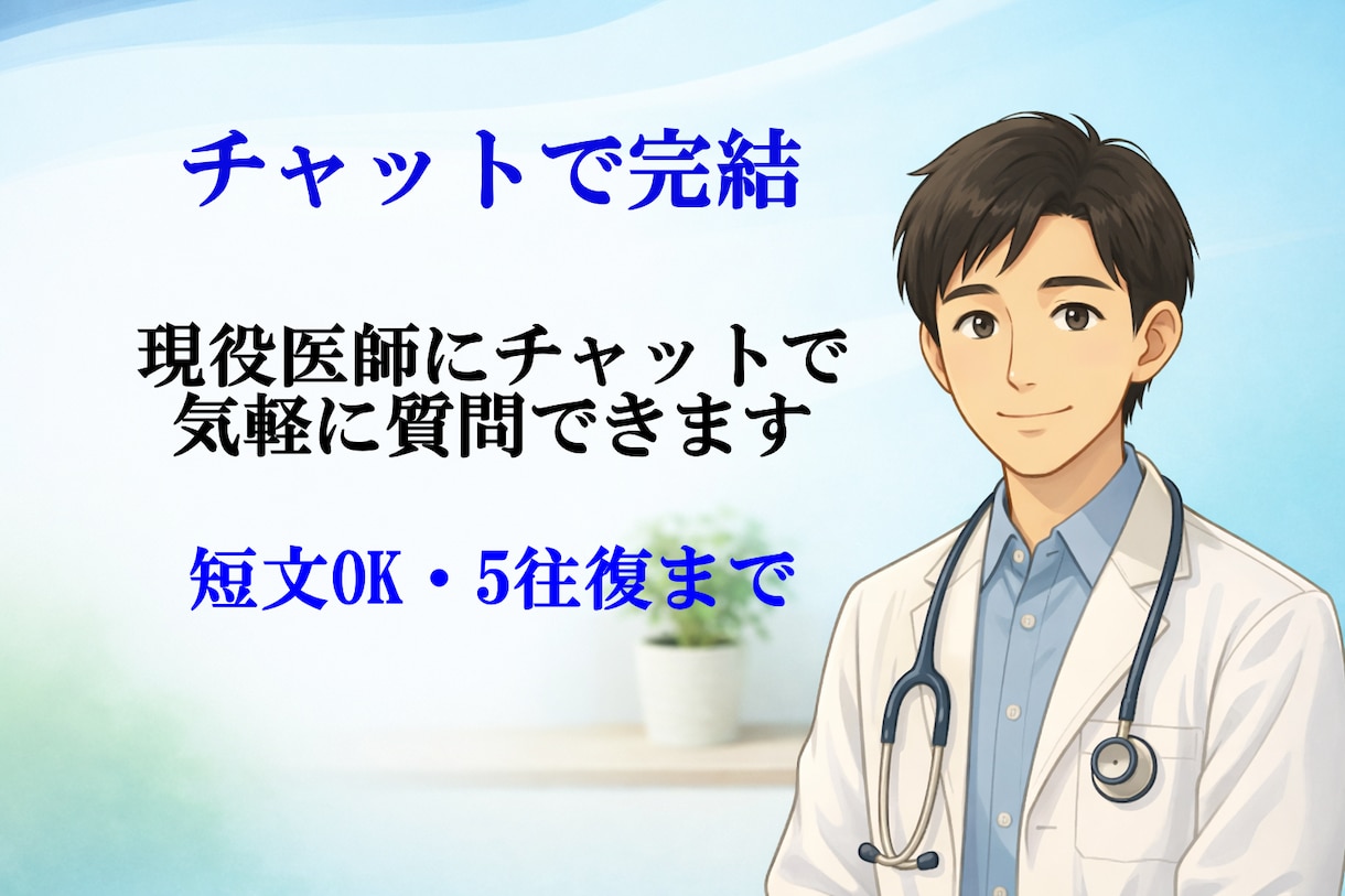 現役医師がチャットで対話し考えを整理します 医師としての経験を活かした、チャットでの対話の時間 イメージ1