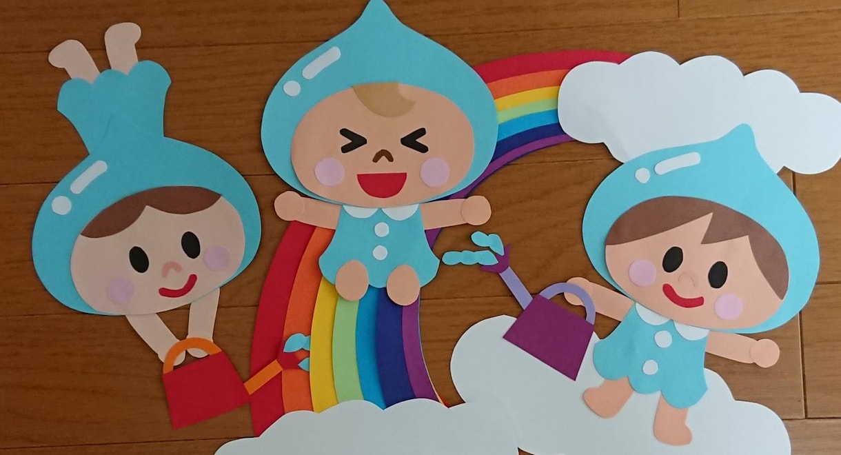 壁面構成を作成します 手作りの壁面構成を作成します。紙づくりのかわいいものです。 イメージ2