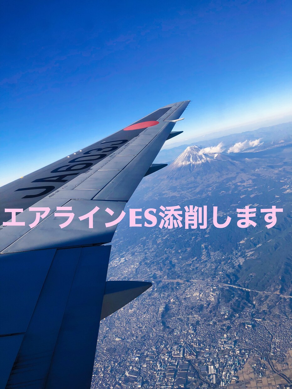 航空会社ES添削します 大手航空会社元CAが丁寧にES添削・就活相談のります(^^) イメージ1