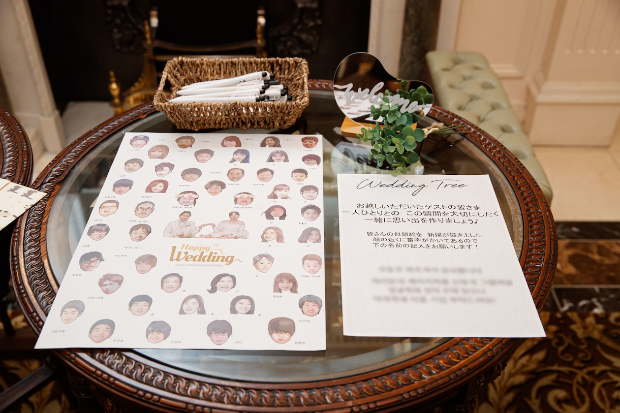 フルカラーハイクオリティ！似顔絵結婚証明書描きます 皆の心を一つに、ゲストと完成していく世界に一つだけの思い出⌖ イメージ4