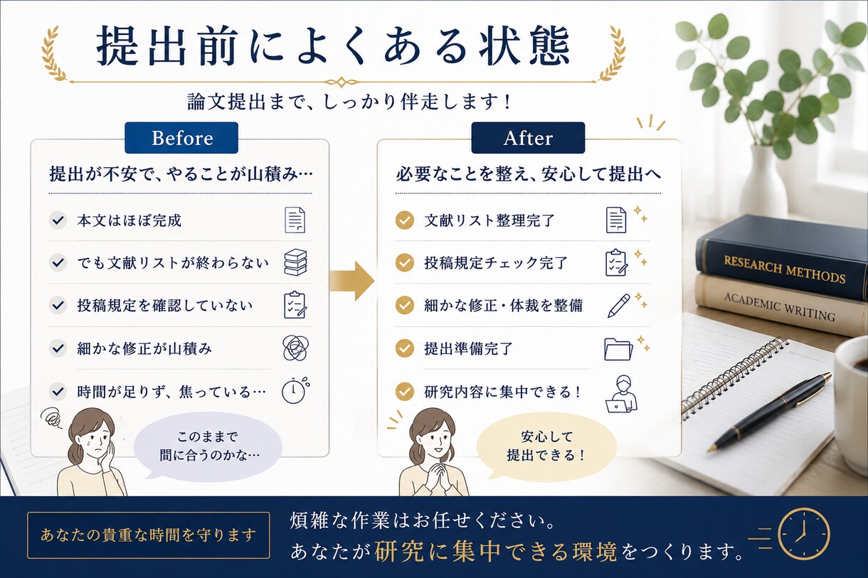 社会人院生の論文を伴走します 修士号保持者が論文提出までサポートします イメージ3
